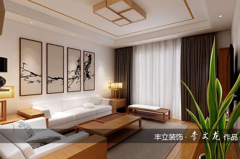 貴陽豐立裝飾-中天長嶺陽光125㎡中式風(fēng)格效果圖